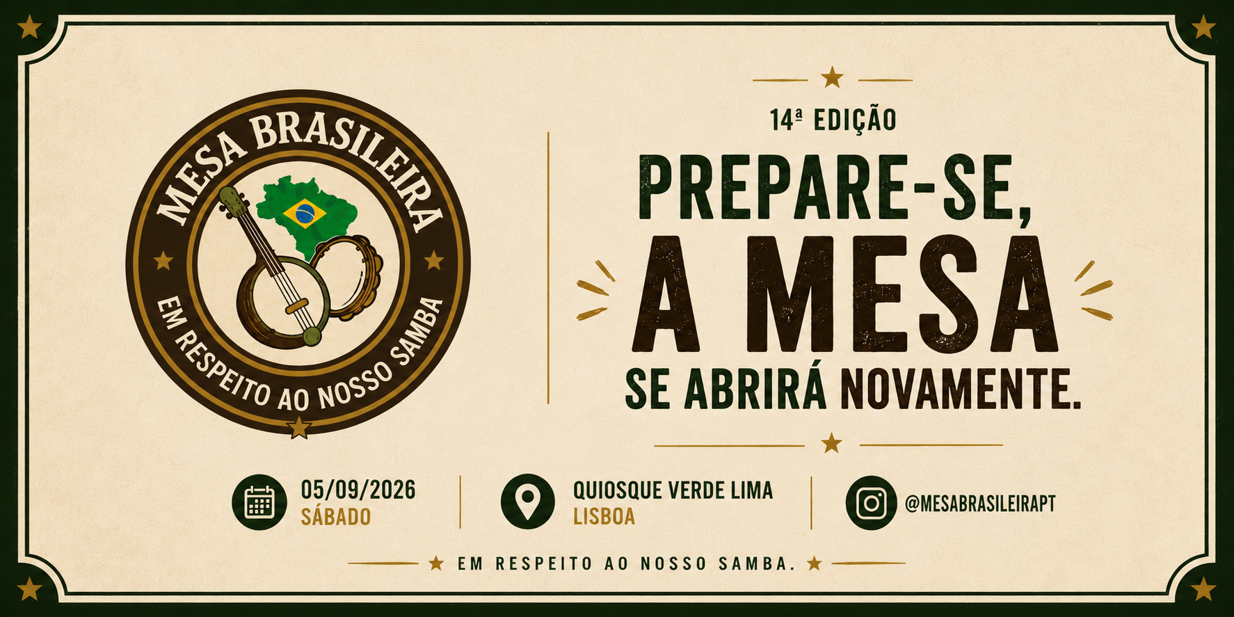14ª Edição — A próxima roda já tem data